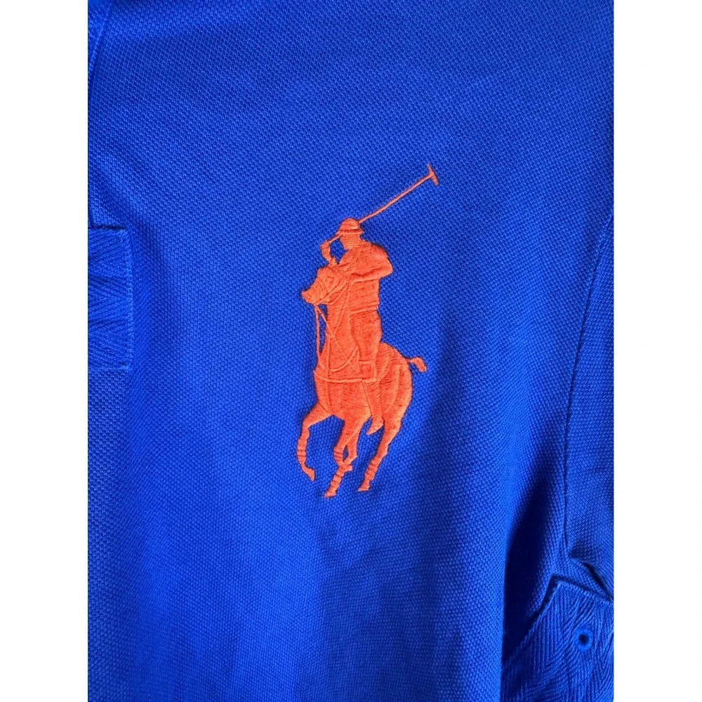 Polo Ralph Lauren Men's Blue Big Pony Marine Supply Crest Polo Shirt Medium